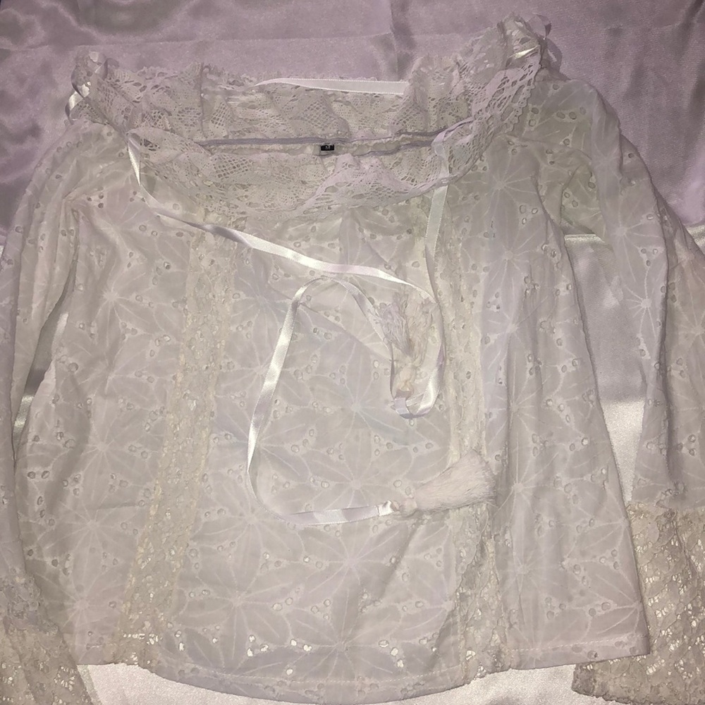 White off the shoulder top